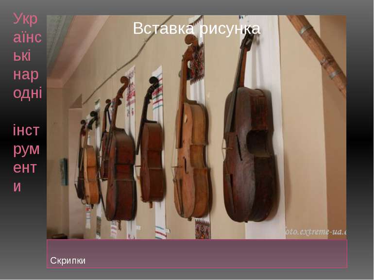 Українські народні інструменти Скрипки