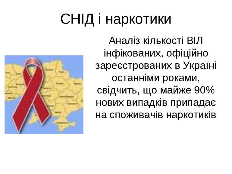 СНІД і наркотики Аналіз кількості ВІЛ інфікованих, офіційно зареєстрованих в ...