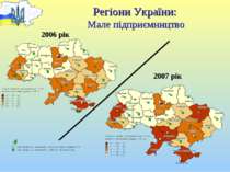 Регіони України: Мале підприємництво 2006 рік 2007 рік