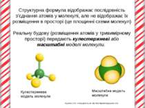 Структурна формула відображає послідовність з’єднання атомів у молекулі, але ...