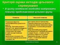 Фонд суспільної безпеки * Критерії оцінки методів цільового спрямування В цьо...