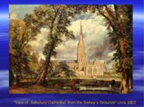 “View of Salisbury Cathedral from the Bishop’s Grounds” circa 1822
