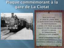 Plaque commémorant à la gare de La Ciotat