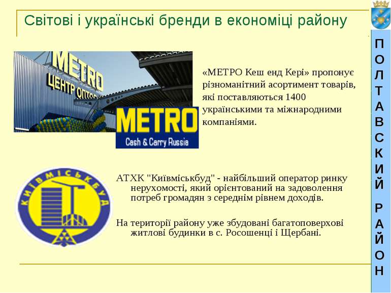Світові і українські бренди в економіці району «METРO Кеш енд Кері» пропонує ...