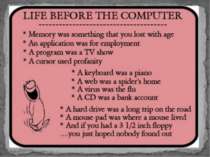 Life before the computer