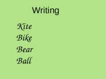 Writing Kite Bike Bear Ball