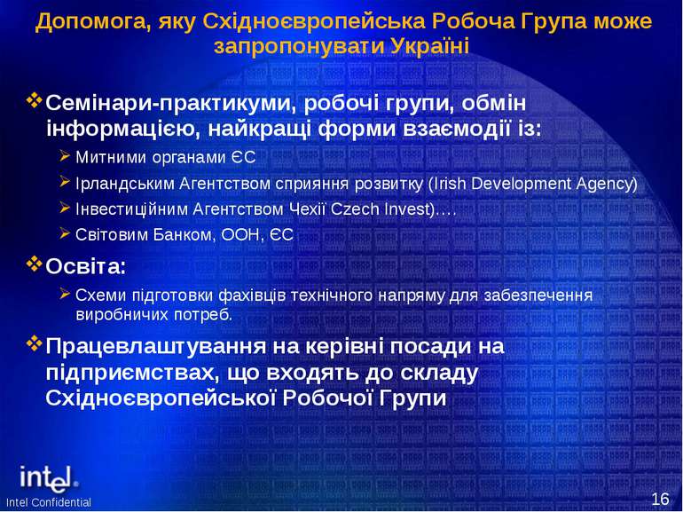 Допомога, яку Східноєвропейська Робоча Група може запропонувати Україні Семін...