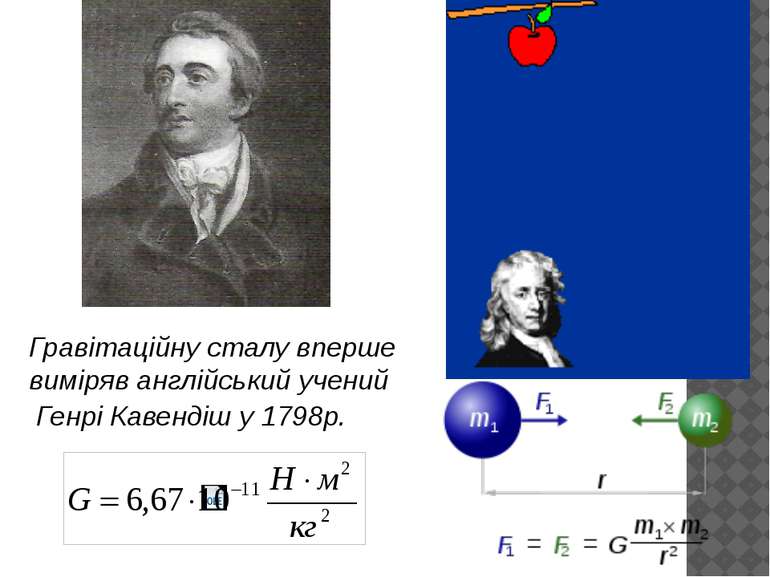 Гравітаційну сталу вперше виміряв англійський учений Генрі Кавендіш у 1798р.