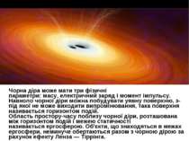 Чорна діра може мати три фізичні параметри: масу, електричний заряд і момент ...