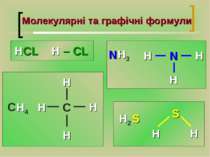 Молекулярні та графічні формули HCL H – CL