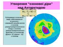 Утворення “озонової діри” над Антарктидою Руйнування озонового шару здійснюєт...