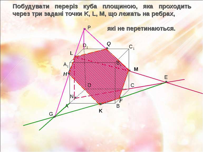 На рисунках 2 и 3 постройте сечения проходящие через отмеченные точки вариант 3