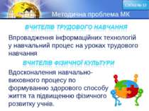 Методична проблема МК СЗОШ № 12 Впровадження інформаційних технологій у навча...