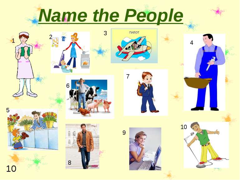 Name the People 10 1 2 3 4 5 6 7 8 9 10