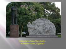 Memorial to Taras Shevchenko in Buenos-Aeres, Argentina