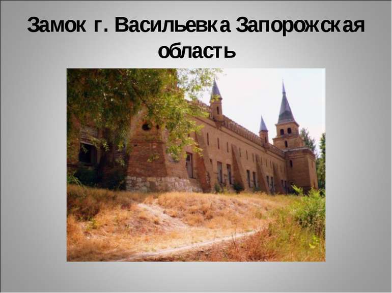 Замок г. Васильевка Запорожская область