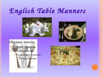 English Table Manners