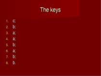 The keys c; b; a; a; b; a; b; b.