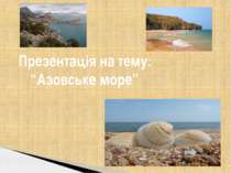 Презентація на тему: “Азовське море”