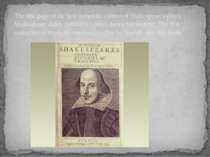 The title page of the first complete edition of Shakespeare's plays. Shakespe...