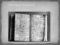 An original manuscript