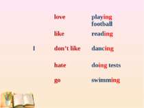 love playing football like reading I don’t like dancing hate doing tests go s...