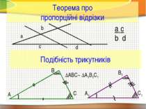 Теорема про пропорційні відрізки a b c d a=c b d