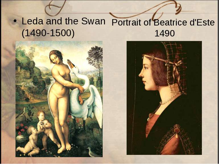 Leda and the Swan (1490-1500) Portrait of Beatrice d'Este 1490