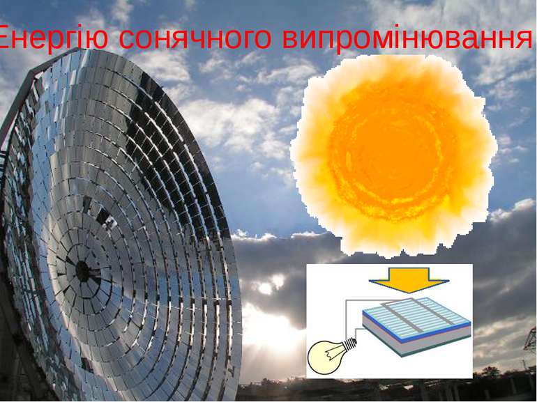 Енергію сонячного випромінювання