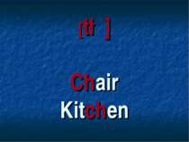 [t∫] Chair Kitchen