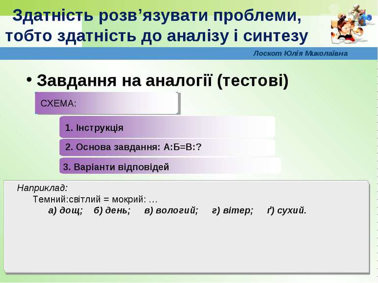 2. Основа завдання: А:Б=В:? www.themegallery.com Завдання на аналогії (тестов...