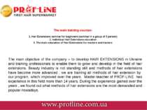 The main training courses: 1. Hair Extensions seminar for beginners (seminar ...