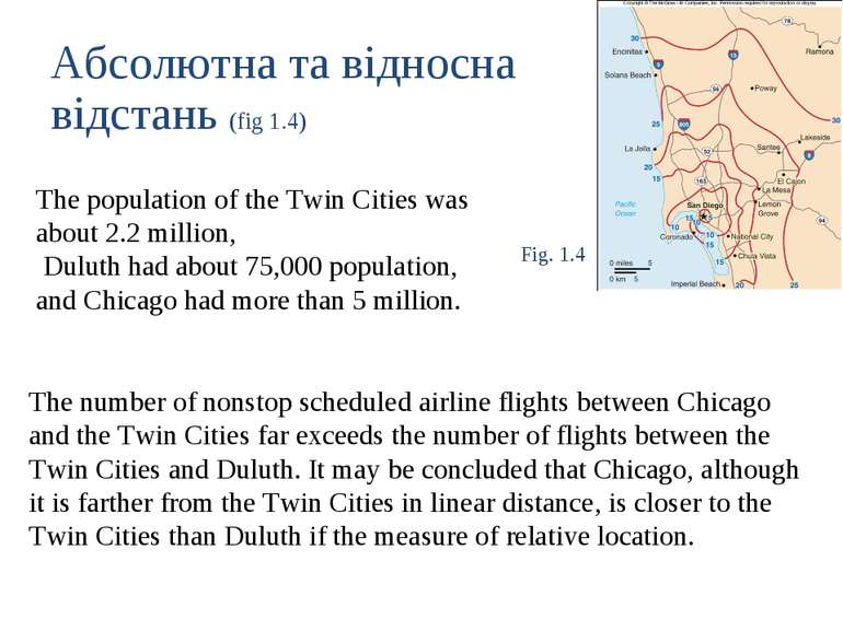 Абсолютна та відносна відстань (fig 1.4) The population of the Twin Cities wa...