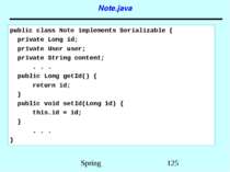 Note.java public class Note implements Serializable { private Long id; privat...