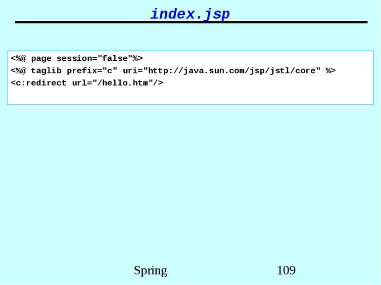 index.jsp Spring