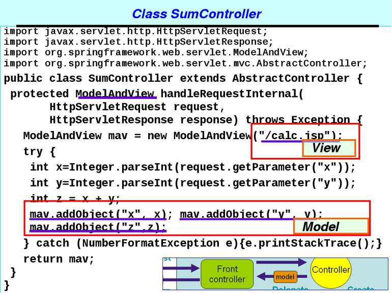 Class SumController import javax.servlet.http.HttpServletRequest; import java...