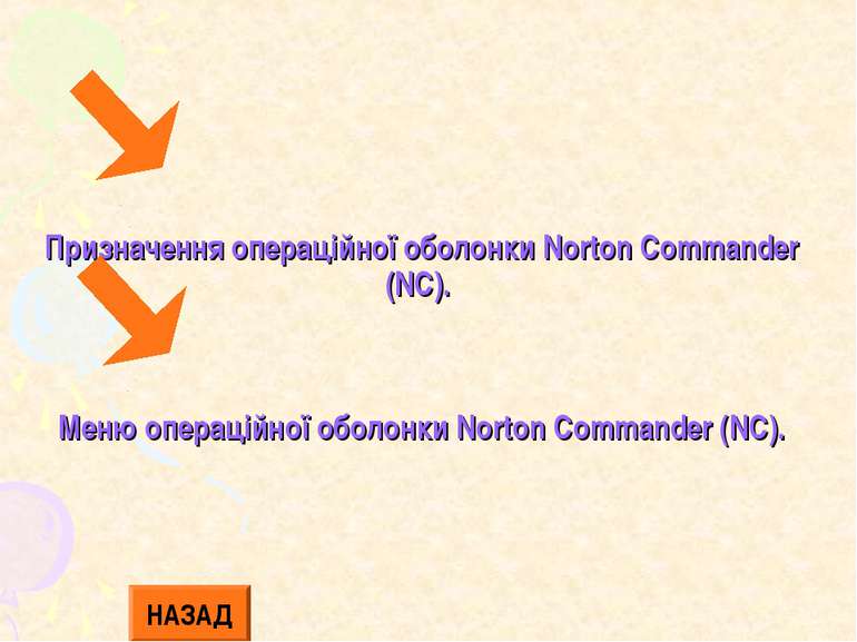Призначення операційної оболонки Norton Commander (NC). Меню операційної обол...