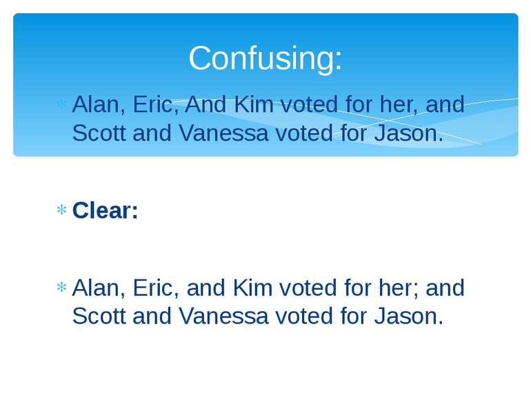 Alan, Eric, And Kim voted for her, and Scott and Vanessa voted for Jason. Cle...