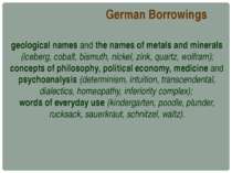 German Borrowings geological names and the names of metals and minerals (iceb...