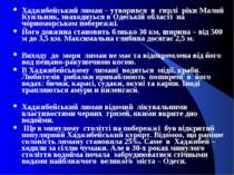 Хаджибейський лиман – утворився в гирлі ріки Малий Куяльник, знаходиться в Од...