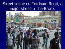Street scene on Fordham Road, a major street in The Bronx.