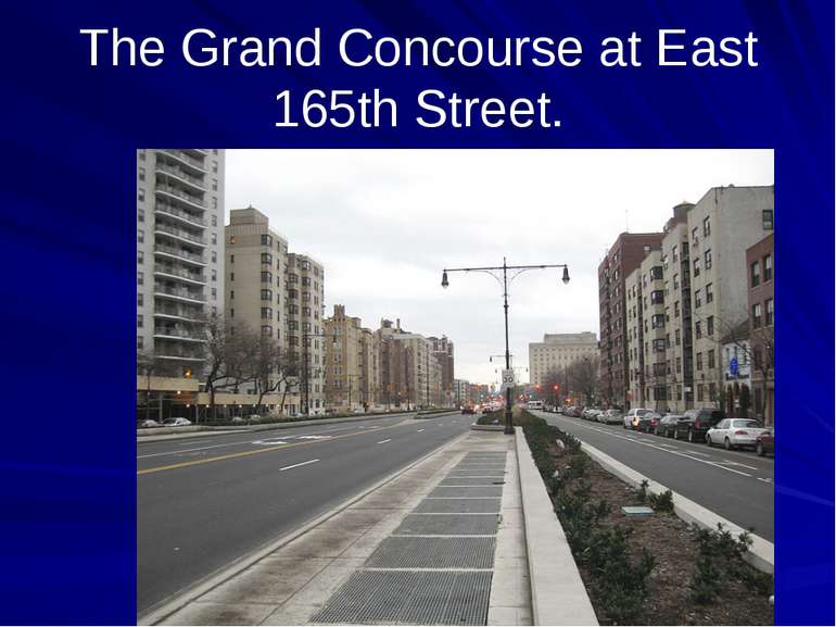 The Grand Concourse at East 165th Street.