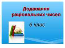 Додавання раціональних чисел 6 клас