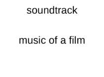 soundtrack music of a film