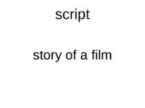 script story of a film