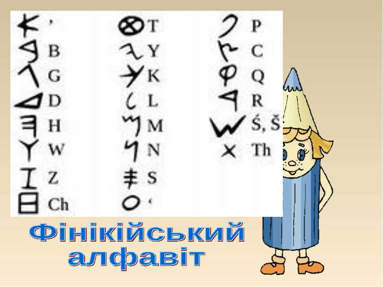 фінікійського алфавіту.