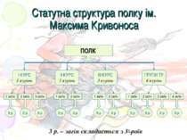 Статутна структура полку ім. Максима Кривоноса 3 р. – загін складається з 3х ...