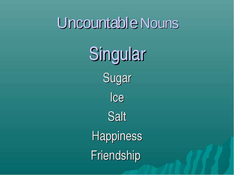 Uncountable Nouns