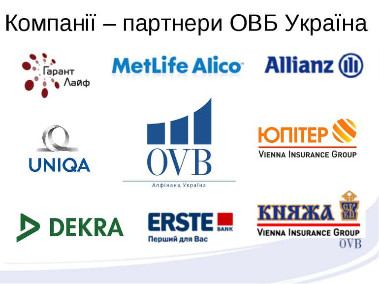 Компанії – партнери ОВБ Україна
