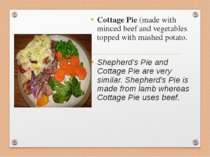 Cottage Pie (made with minced beef and vegetables topped with mashed potato. ...